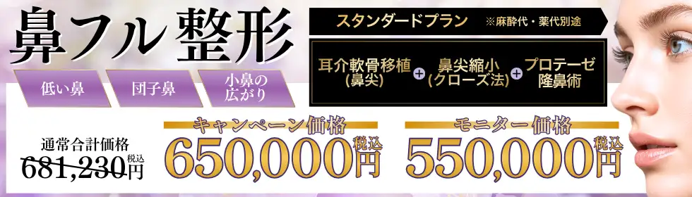 [モニター有] 鼻フル整形'バナーイメージ