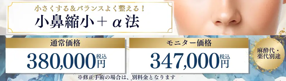 小鼻縮小＋α法(鼻翼縮小＋α法)'バナーイメージ