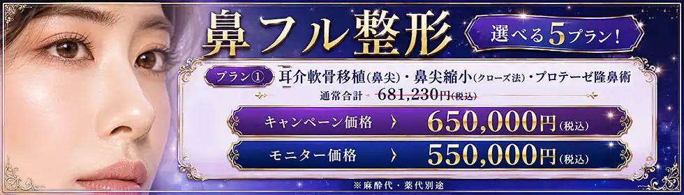 [モニター有] 鼻フル整形'バナーイメージ