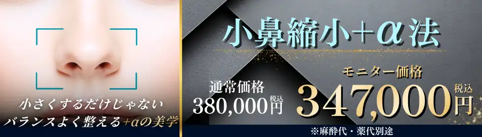 小鼻縮小＋α法(鼻翼縮小＋α法)'バナーイメージ