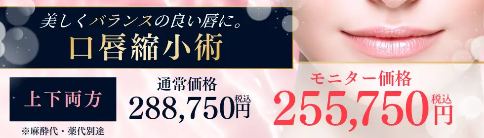 唇を薄くする(口唇縮小術)'バナーイメージ