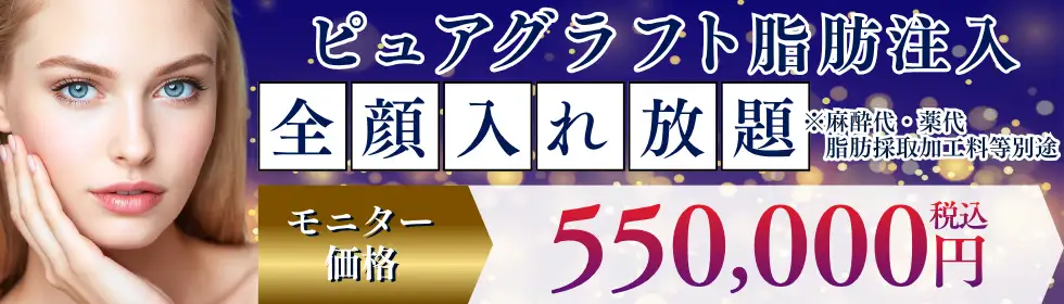 ピュアグラフト脂肪注入<全顔入れ放題>'バナーイメージ