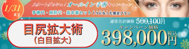 目尻拡大術(白目拡大)　全込みバナー