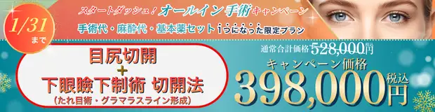 目尻切開＋グラマラスライン形成 全込みバナー