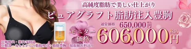 ピュアグラフト脂肪注入豊胸　おすすめ治療バナー