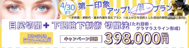 目尻切開＋グラマラスライン形成 全込みバナー