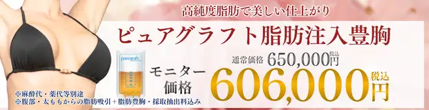 ピュアグラフト脂肪注入豊胸　おすすめ治療バナー