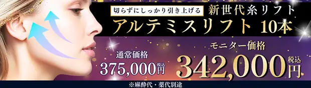アルテミスリフト　おすすめ治療バナー
