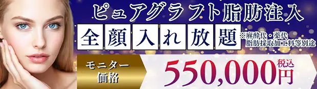 ピュアグラフト脂肪注入のお得な料金①